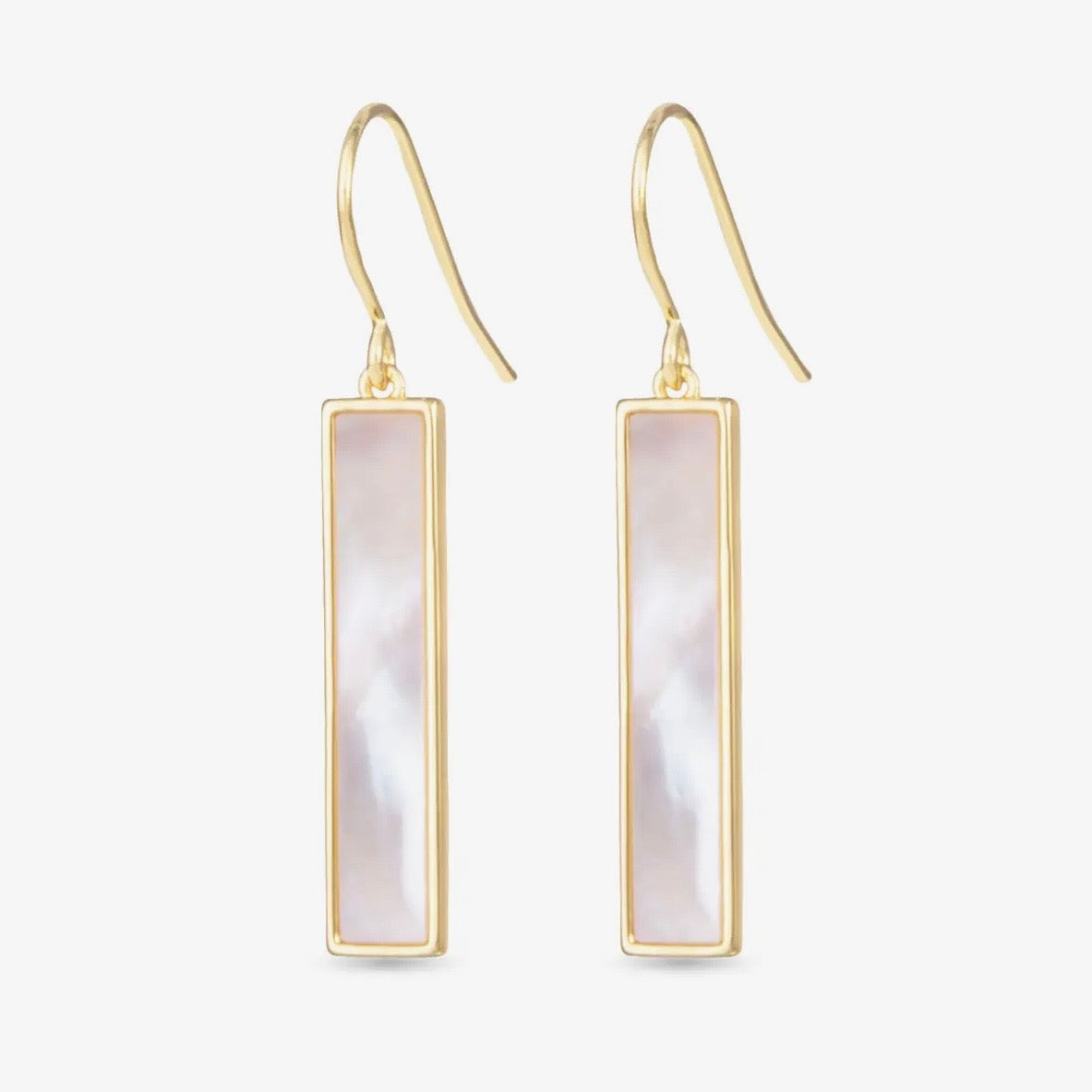 Mother of Pearl Bar Earrings $18