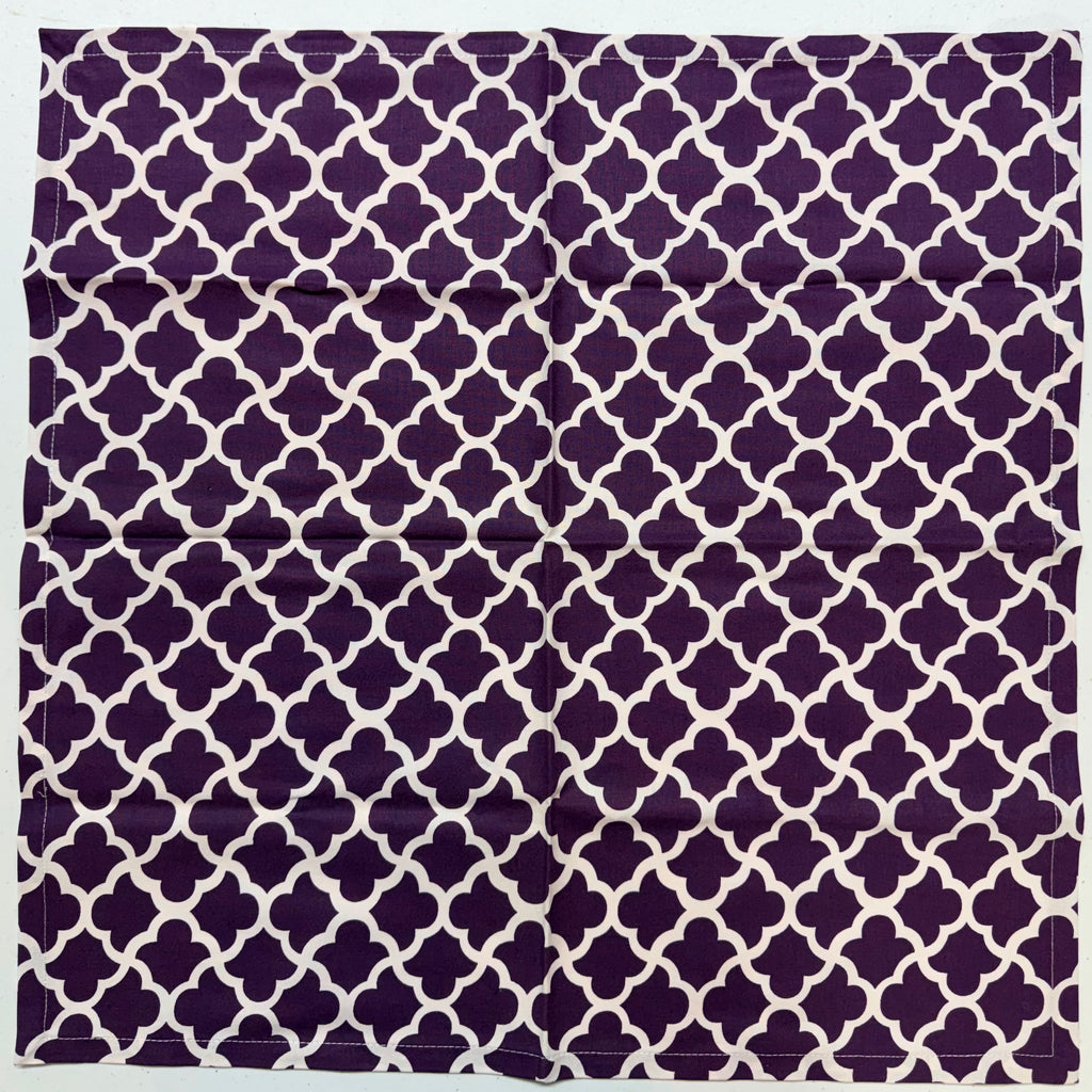 Deep Purple Lattice Cloth Napkins $30