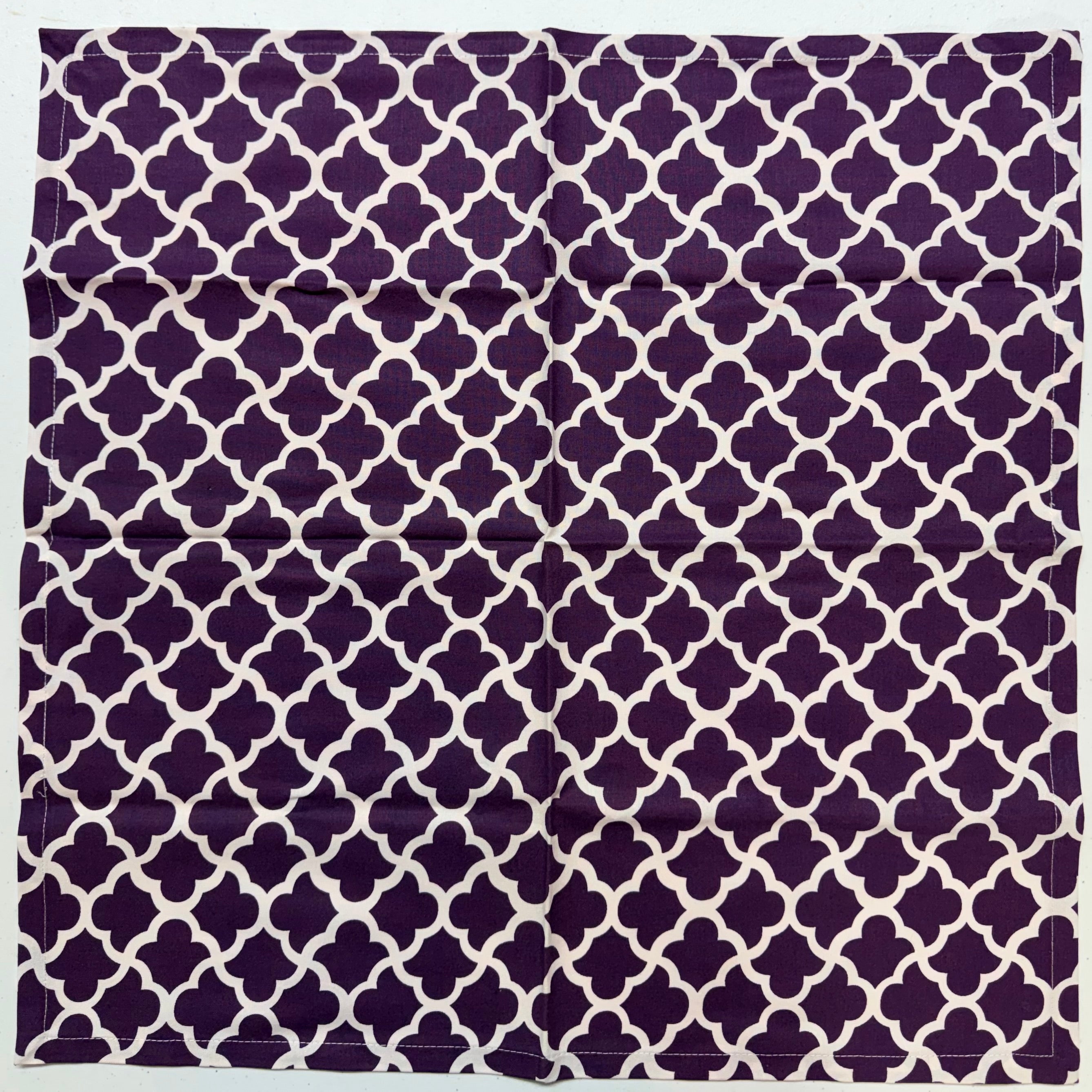 Deep Purple Lattice Cloth Napkins $30
