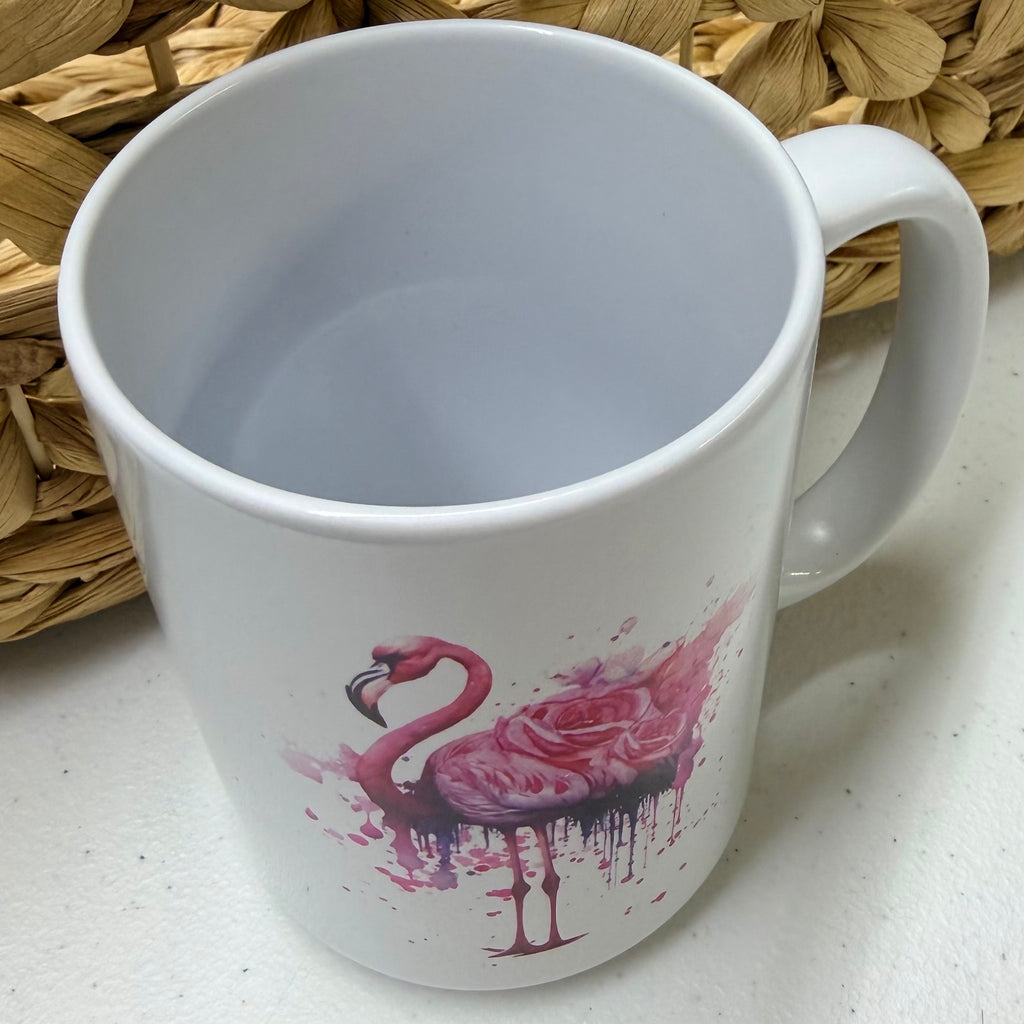 Flamingo Roses Coffee Mug $20