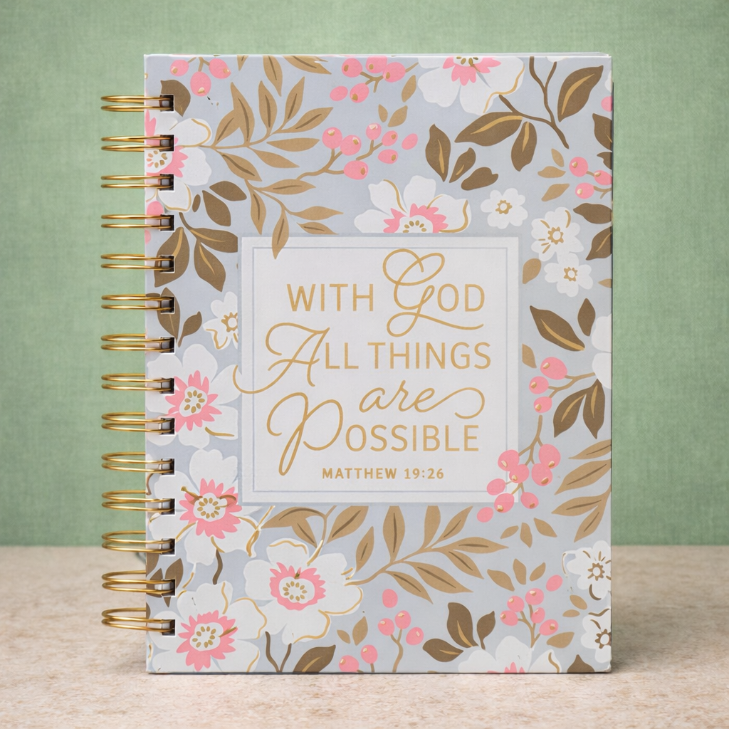 With God all Things are Possible Spiral Journal $15