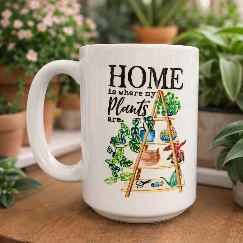 Home Is Where My Plants Are Mug $17