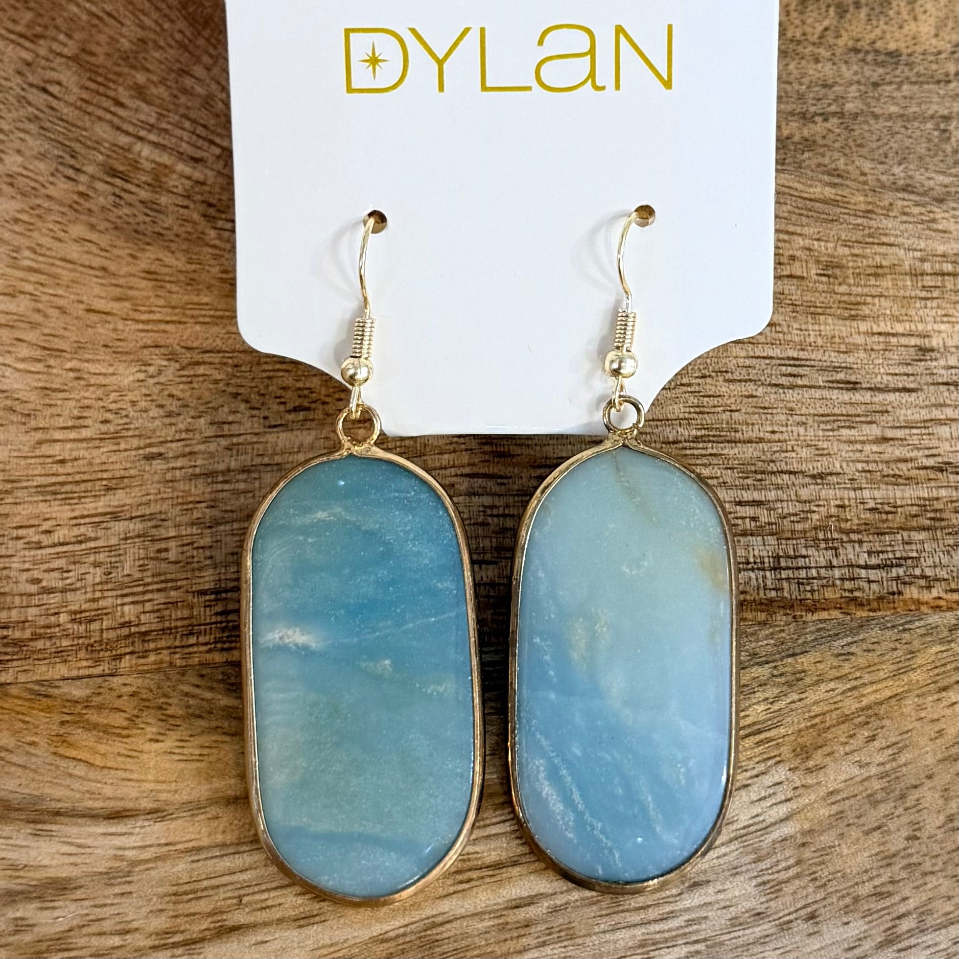 Aqua Amazonite Earrings $18