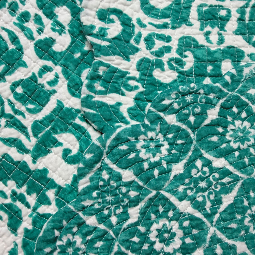 Madison Aqua Quilted Placemats $40