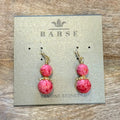 Pink Jade Golden Drop Earrings $24