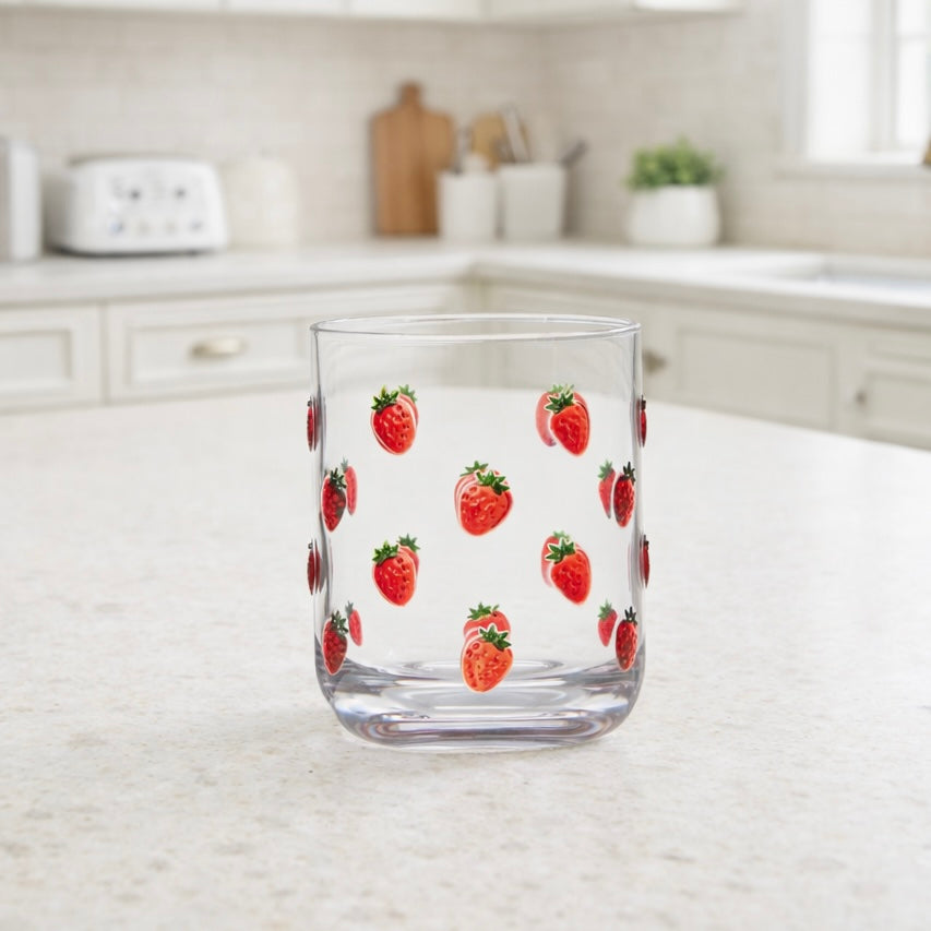 Set of 4 Strawberry Acrylic Tumblers $36