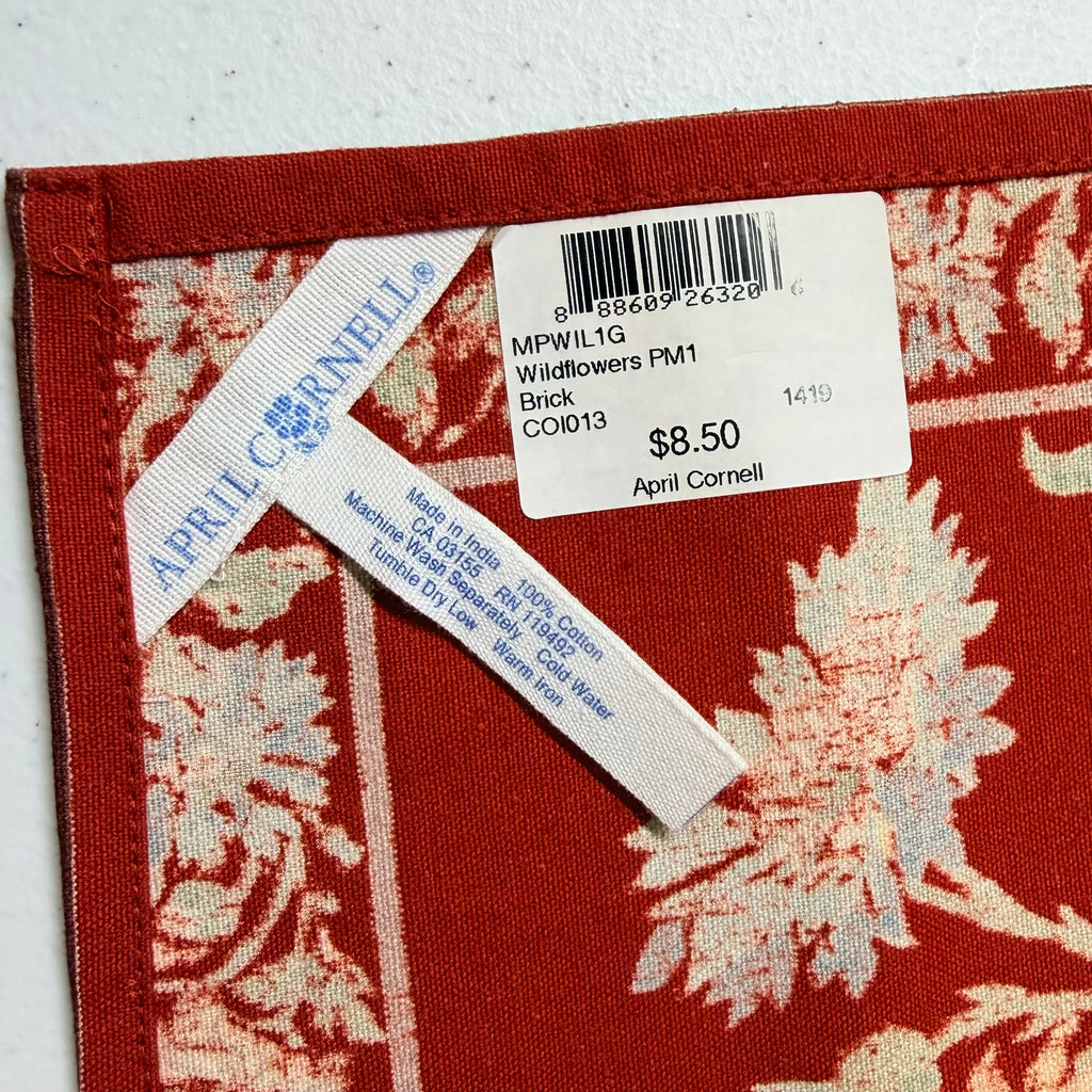 Red Wildflowers Placemats $34