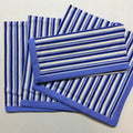 Blue Geo Stripe Cloth Napkins $28