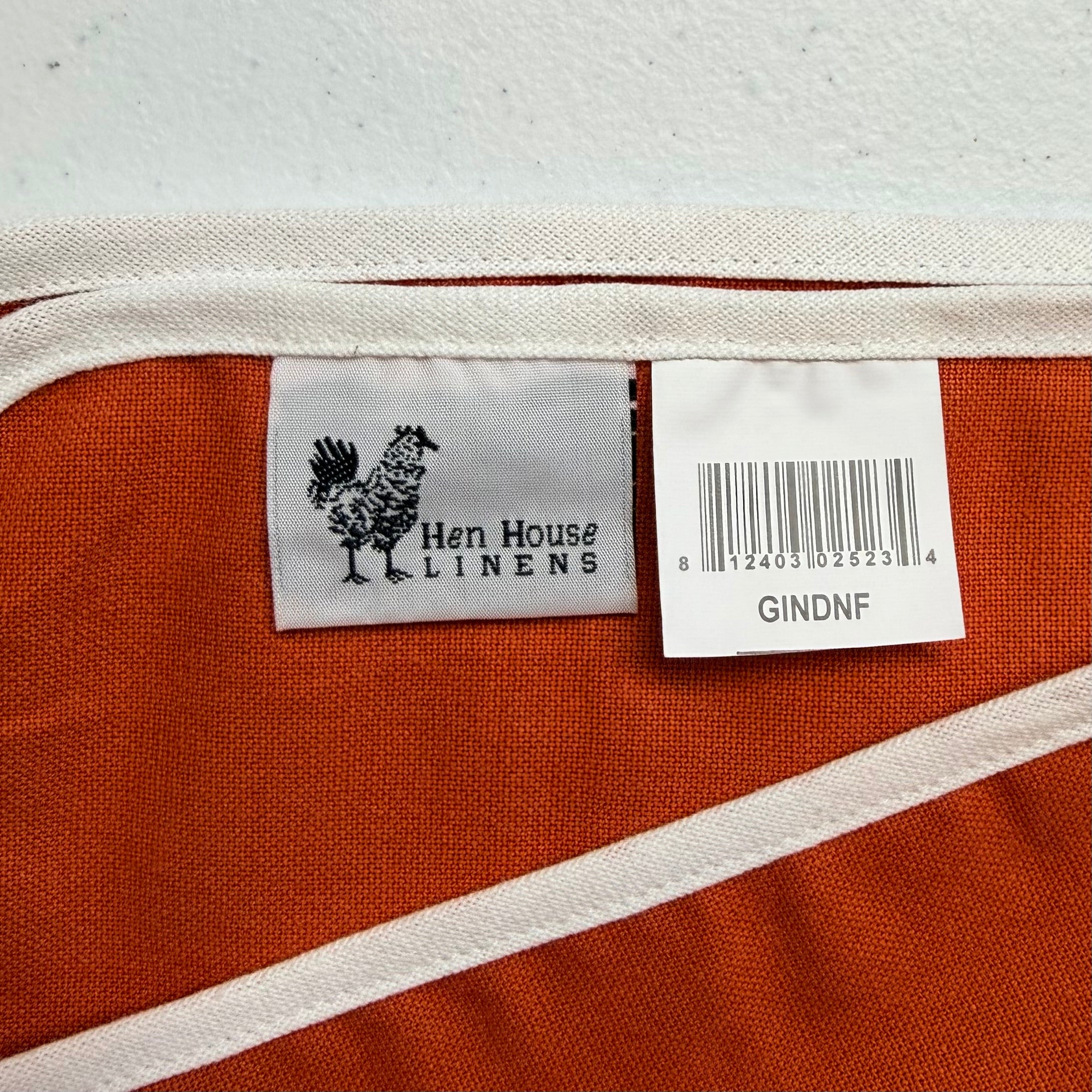 Orange with White Edge Cloth Napkins $30