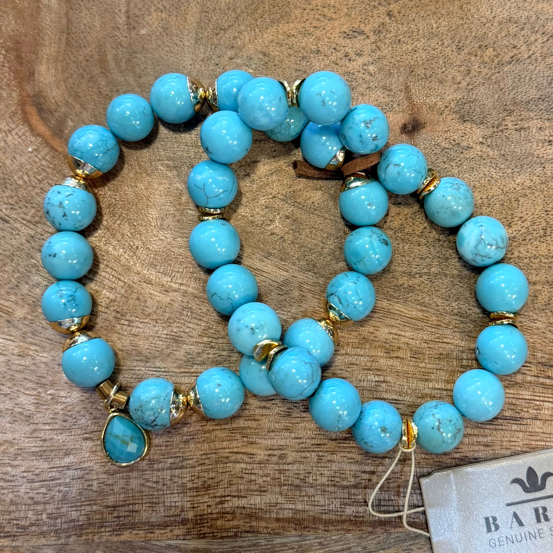 Double Dip Blue Magnesite Bracelets $48