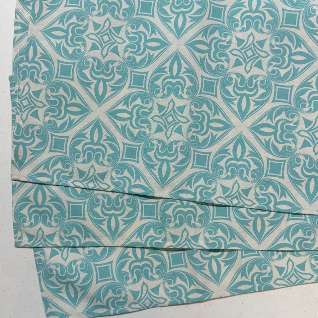 Turquoise & White Geometric Placemats $25