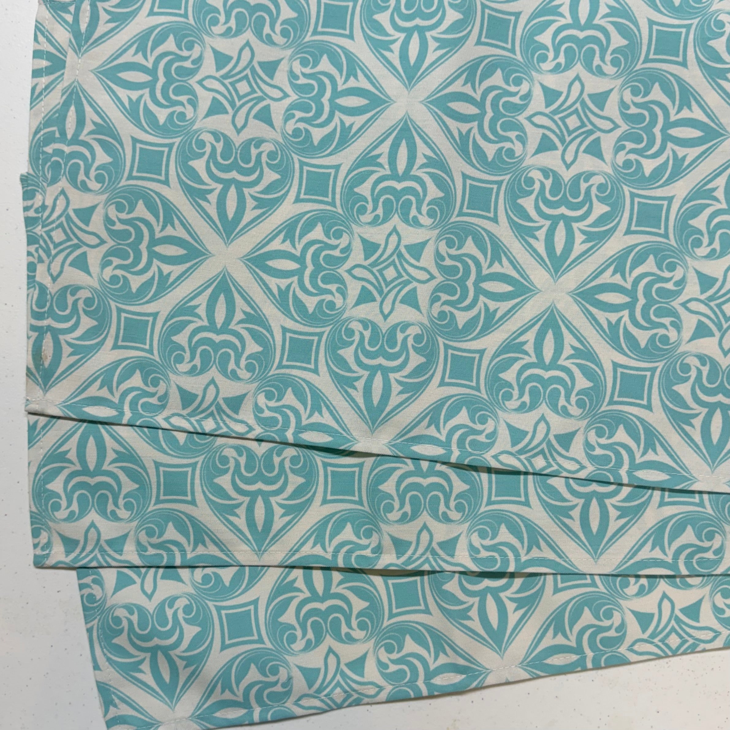 Turquoise & White Geometric Placemats $25