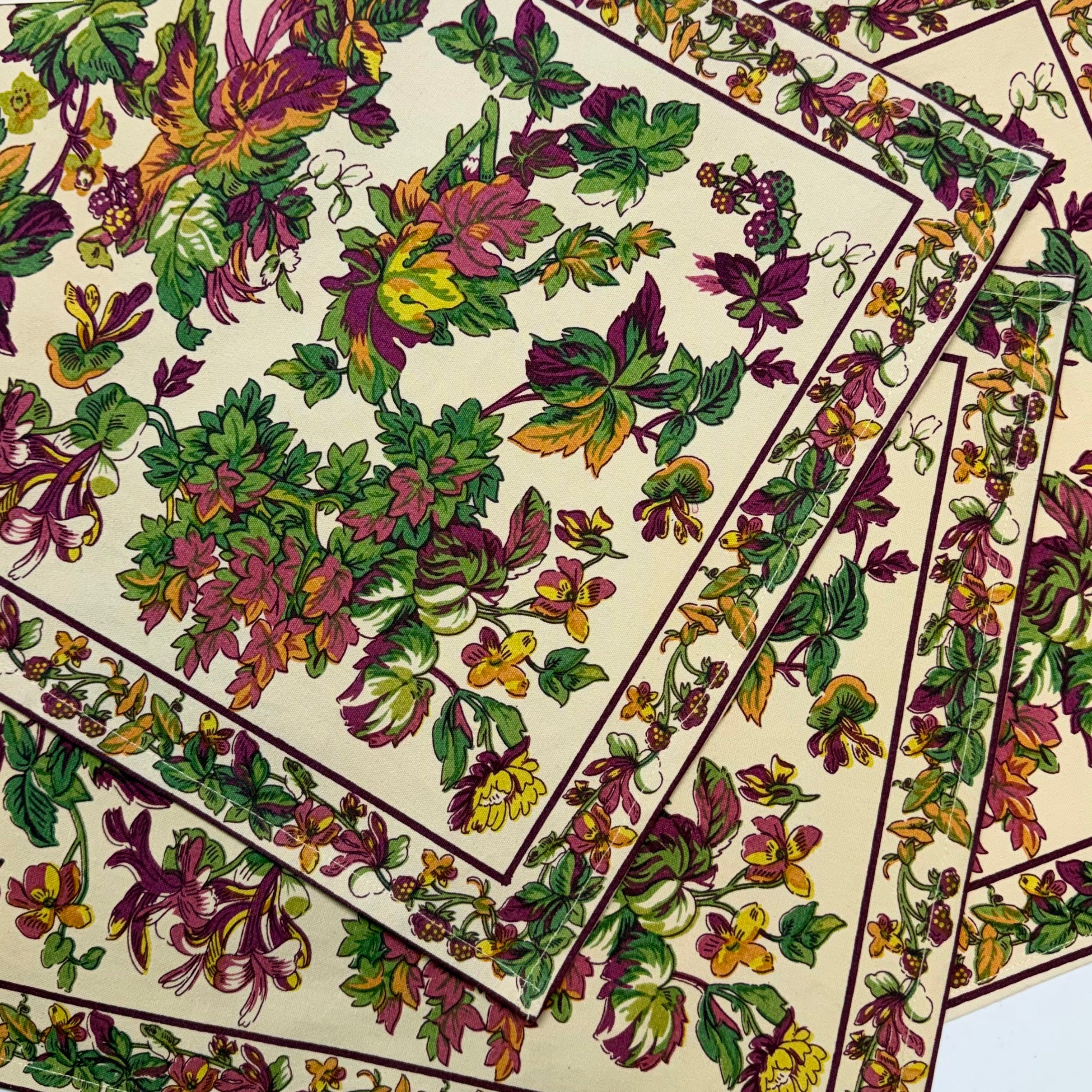 Cream Antique Floral Placemats $38