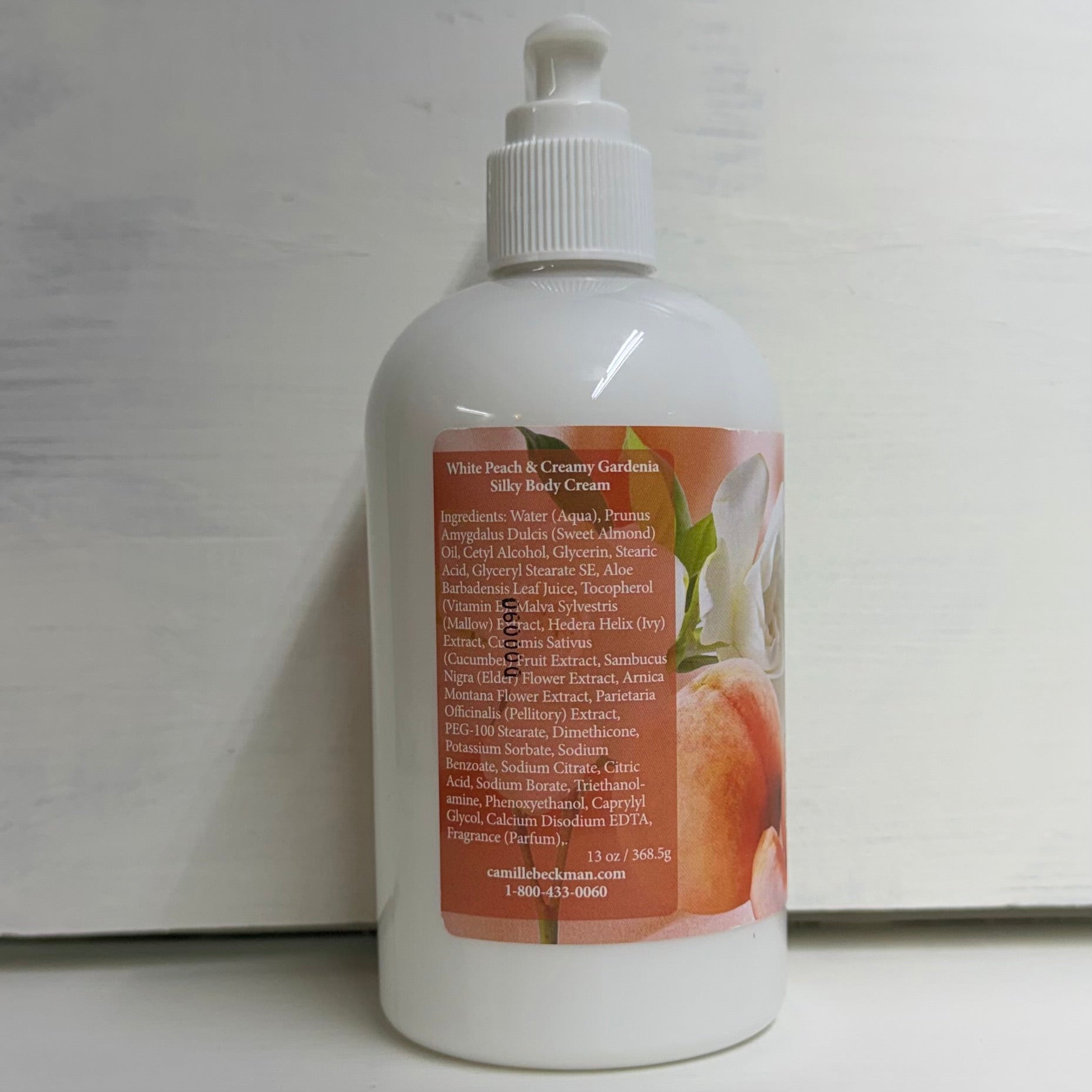 Camille Beckman Peach & Gardenia Silky Body Cream $18