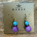Purple Jade Drop Earrings $24