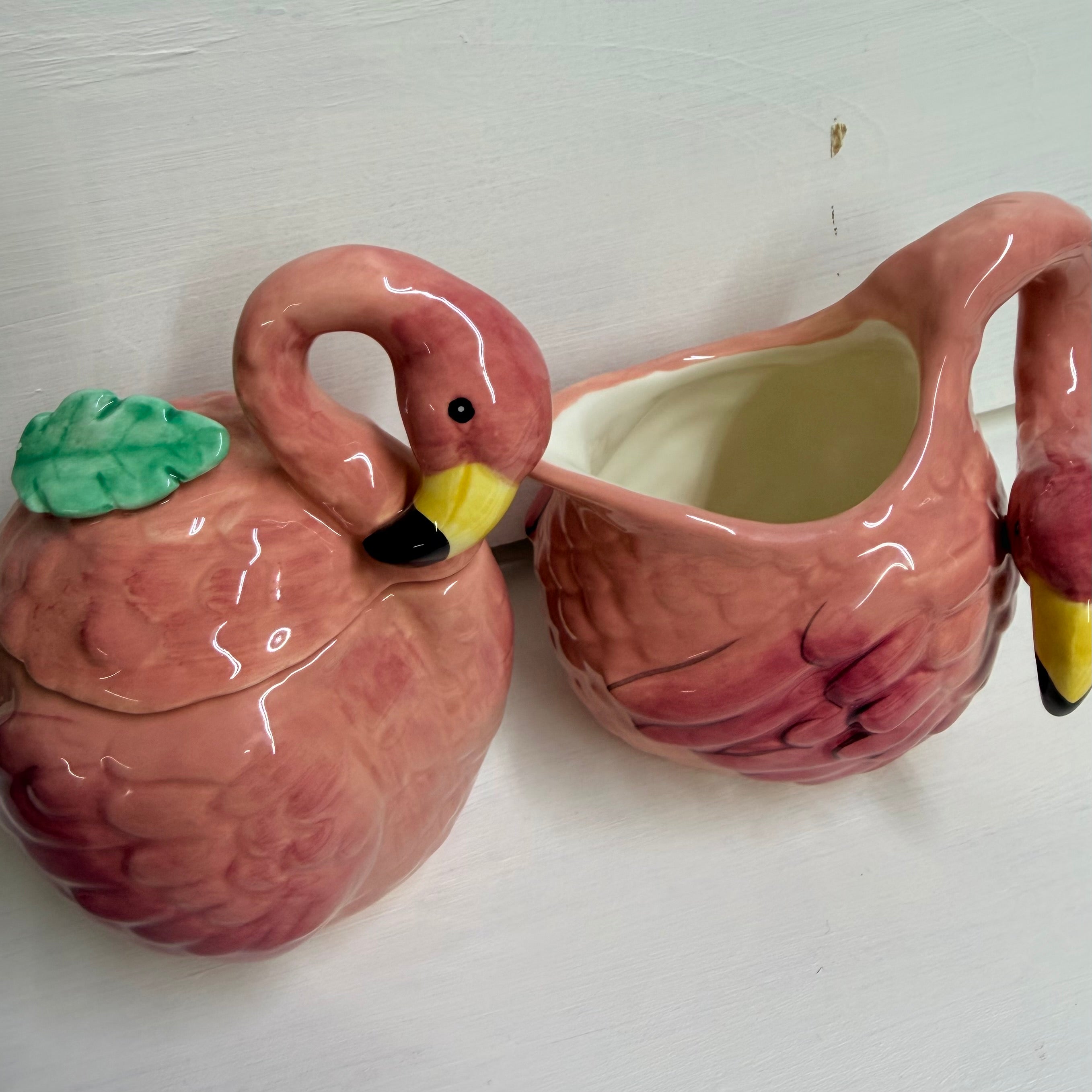Flamingo Cream & Sugar Set $48