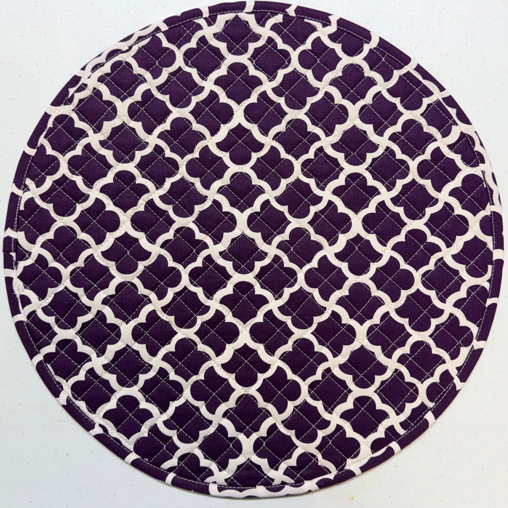 Deep Purple Lattice Quilted Placemats $40