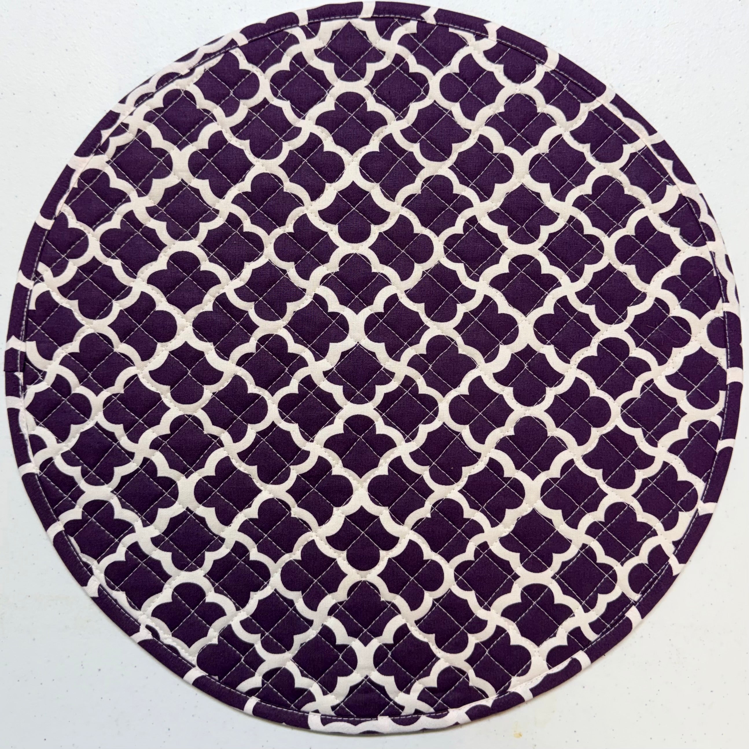 Deep Purple Lattice Quilted Placemats $40
