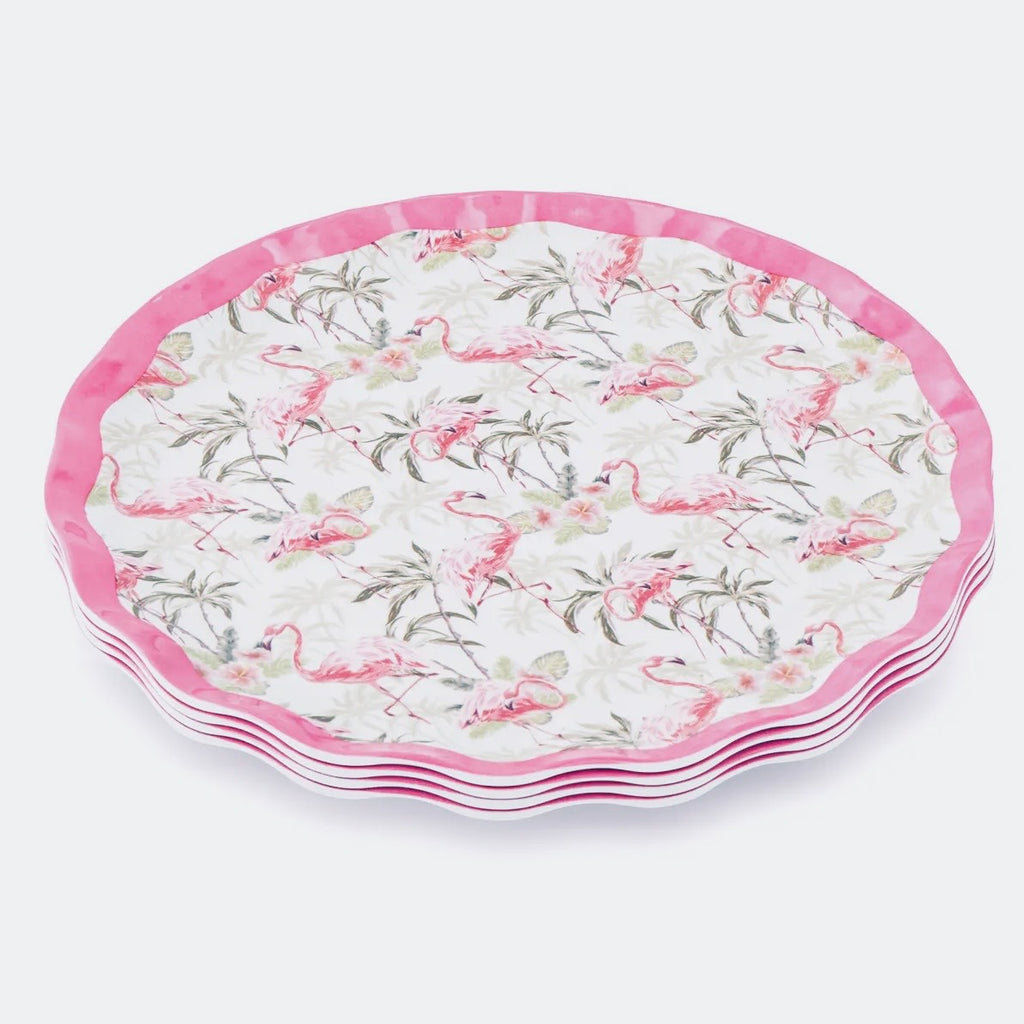 Flamingo Melamine Salad Plates $25