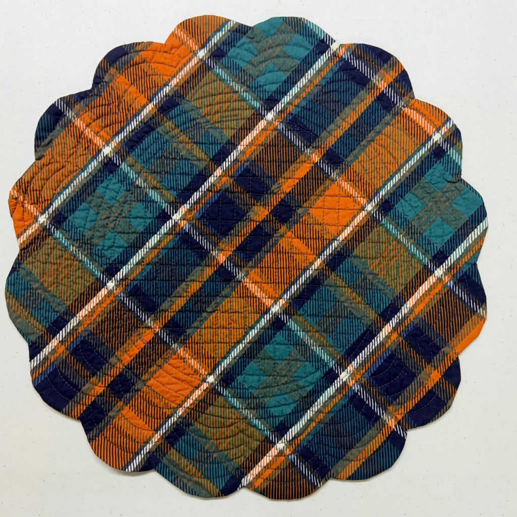 Troy Plaid Quilted Placemats $40