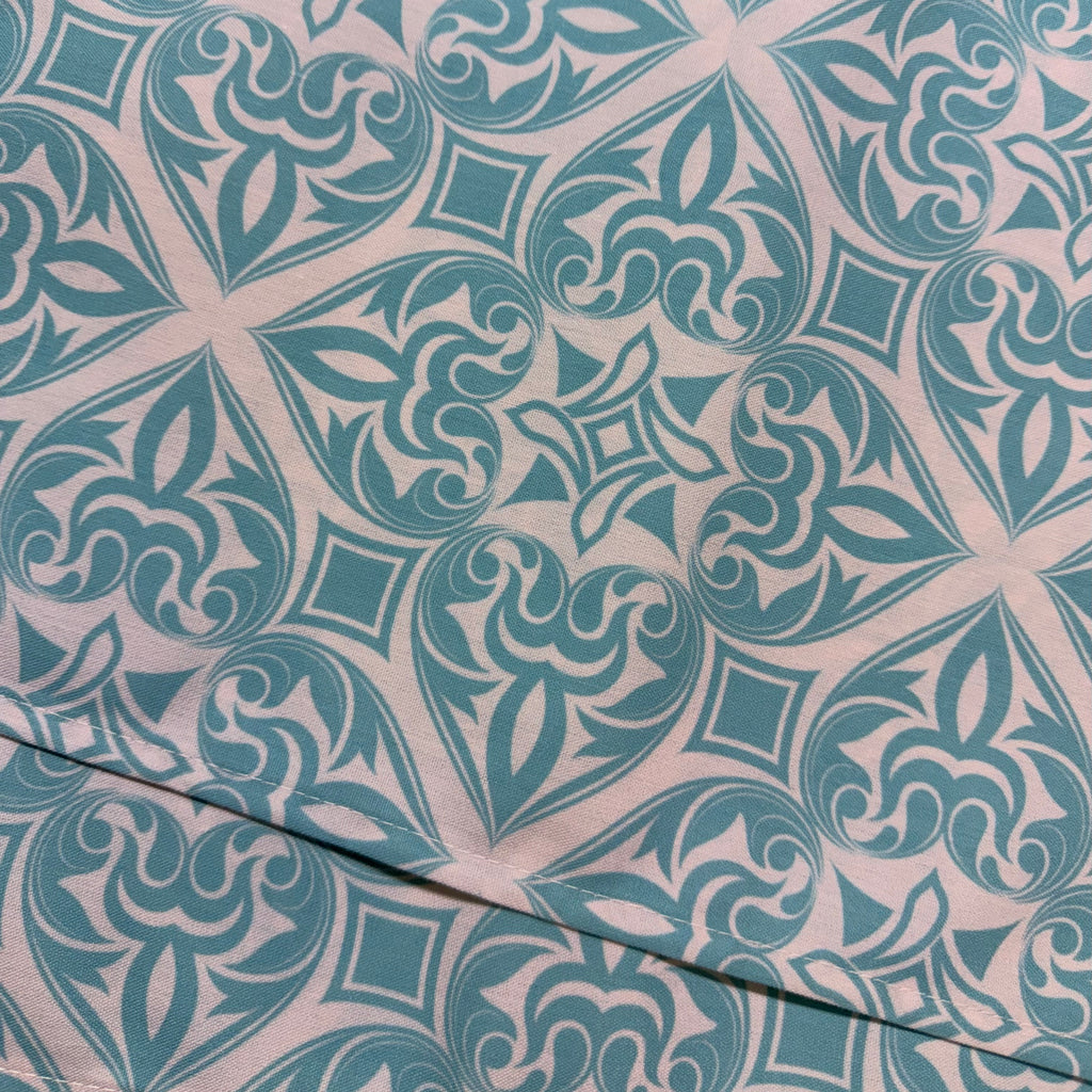 Turquoise & White Geometric Placemats $25