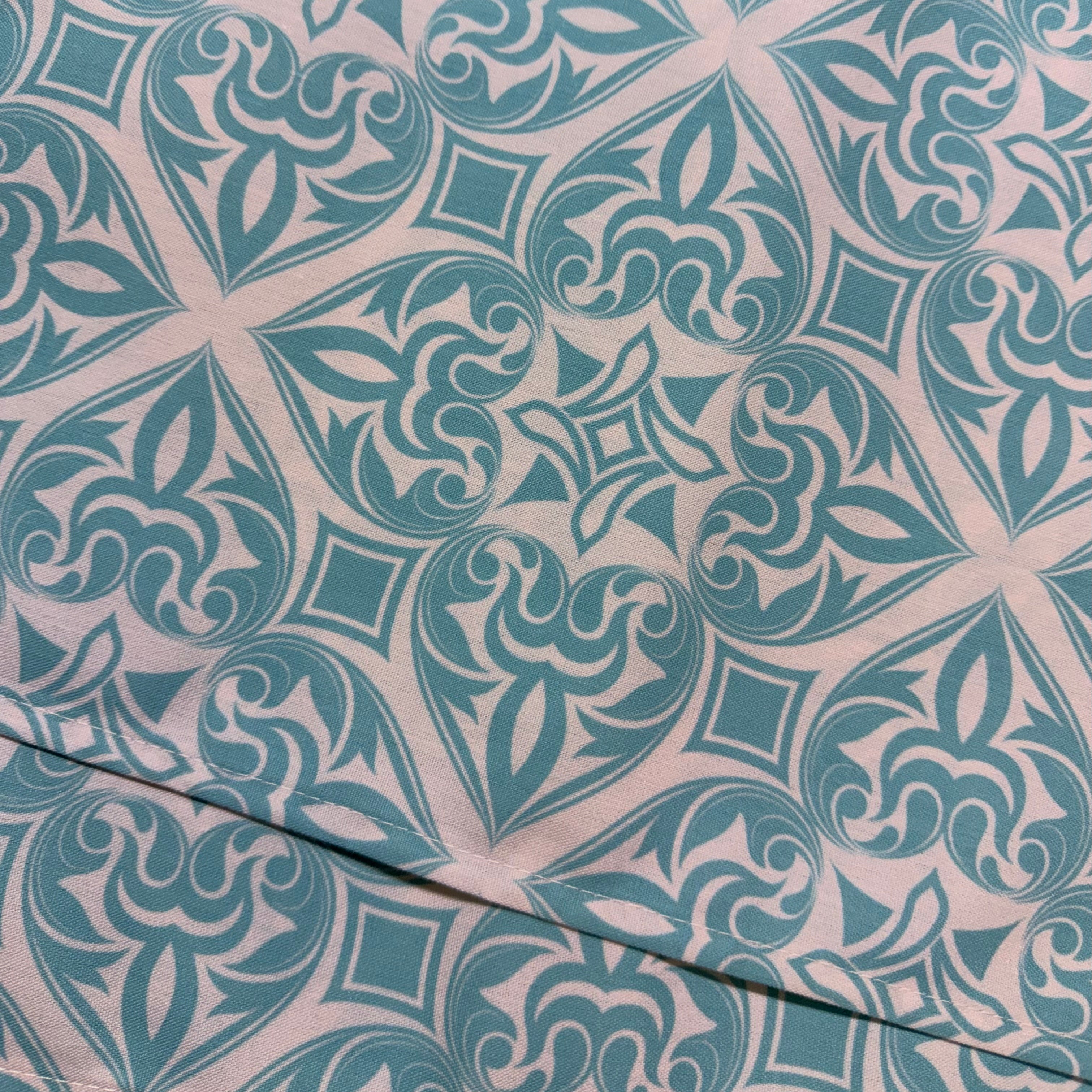 Turquoise & White Geometric Placemats $25