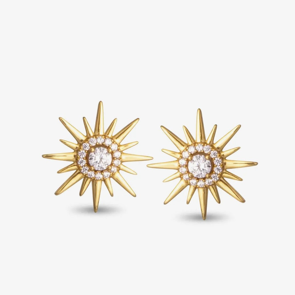 Halo Sunburst Stud Earrings $15