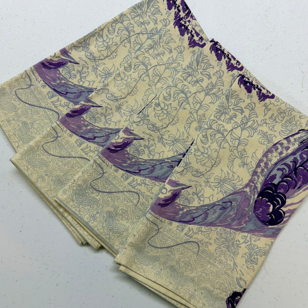 Purple Peacock Cloth Napkins $29