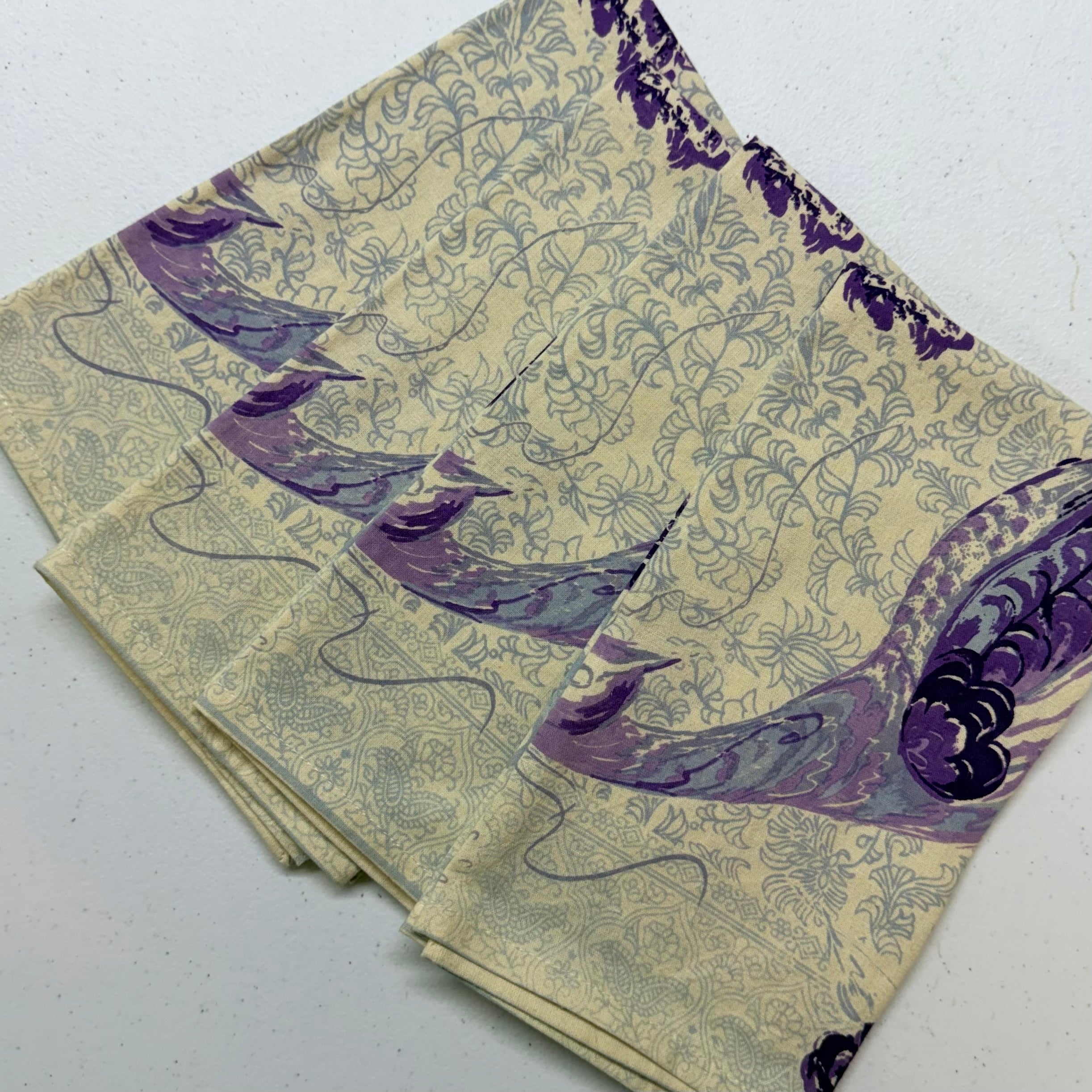 Purple Peacock Cloth Napkins $29