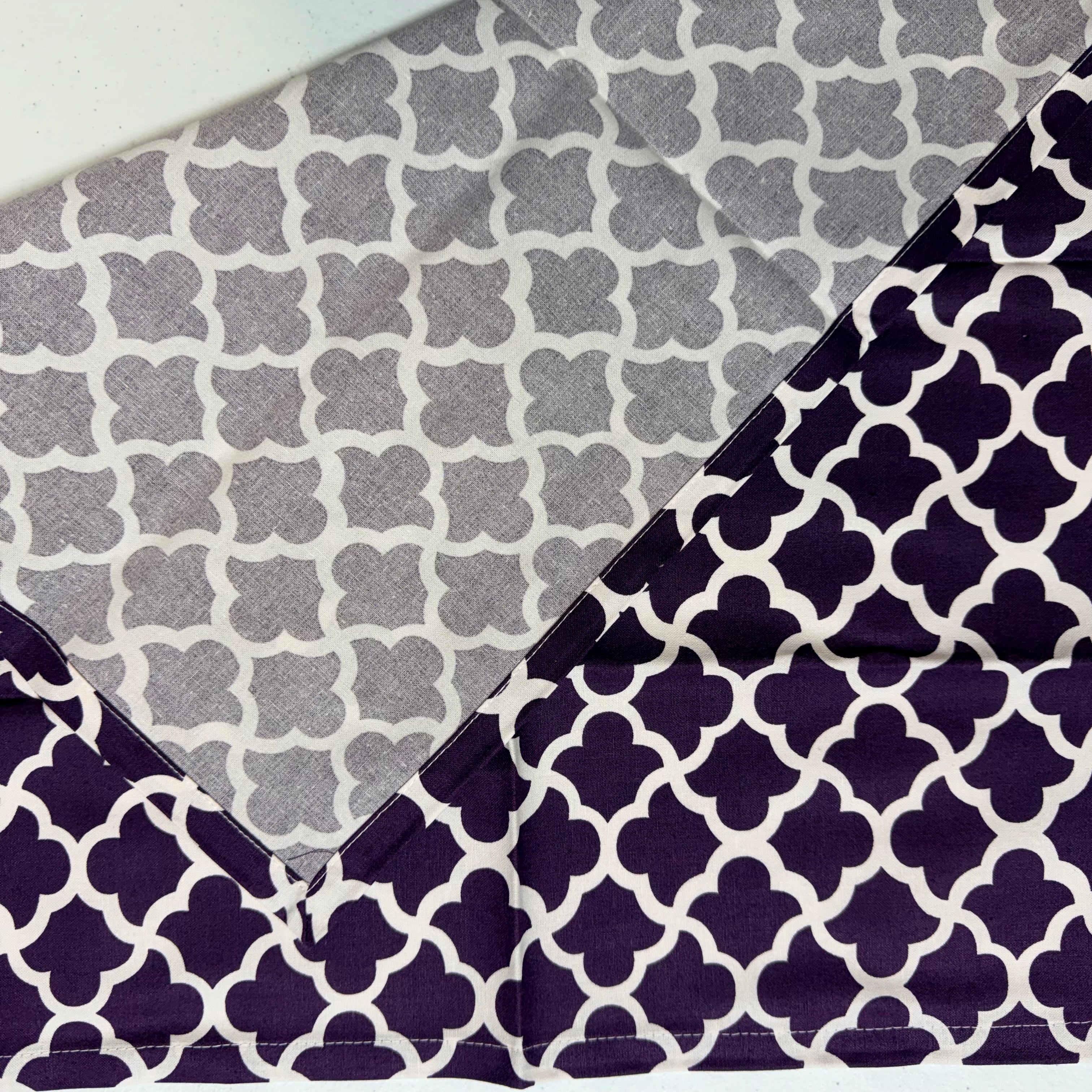 Deep Purple Lattice Cloth Napkins $30