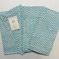 Turquoise Chevron Cloth Napkins $25