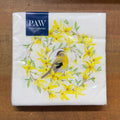 Yellow Forsythia Bird Paper Luncheon Napkins $8
