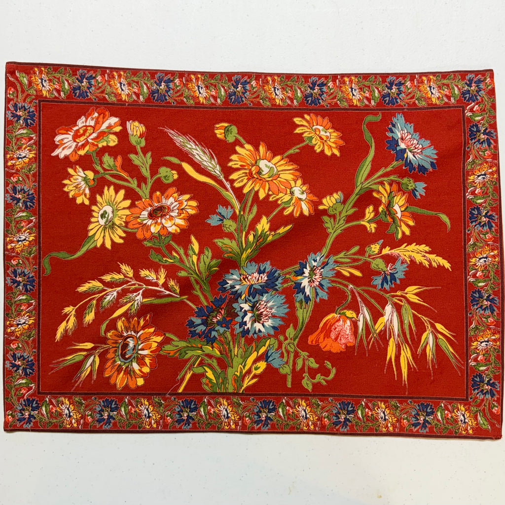 Red Wildflowers Placemats $34