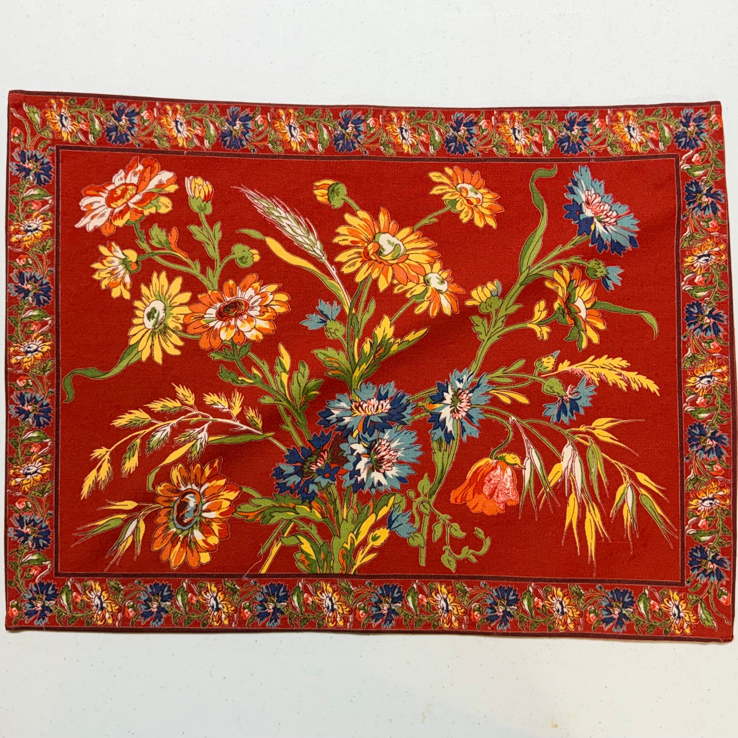 Red Wildflowers Placemats $34