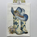 Blue Hat & Boots Towel $18