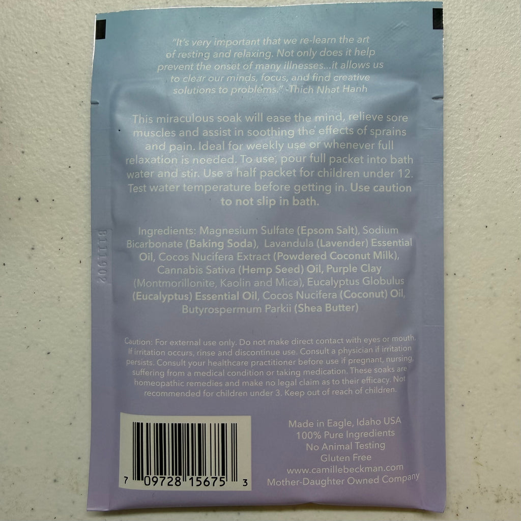 Camille Beckman Full Relaxation Bath Soak $6