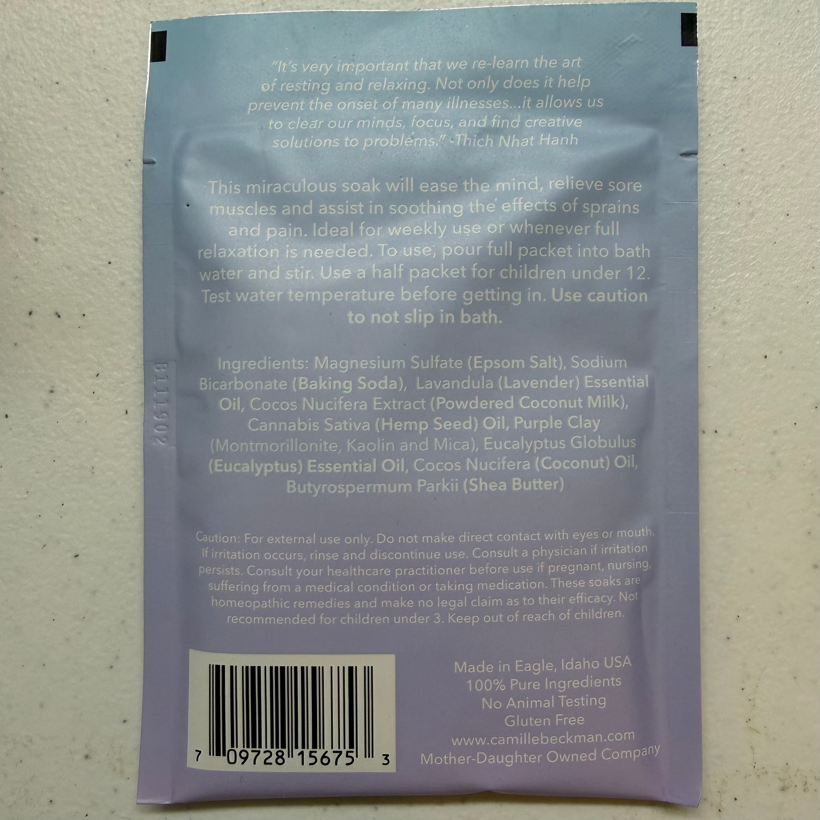Camille Beckman Full Relaxation Bath Soak $6