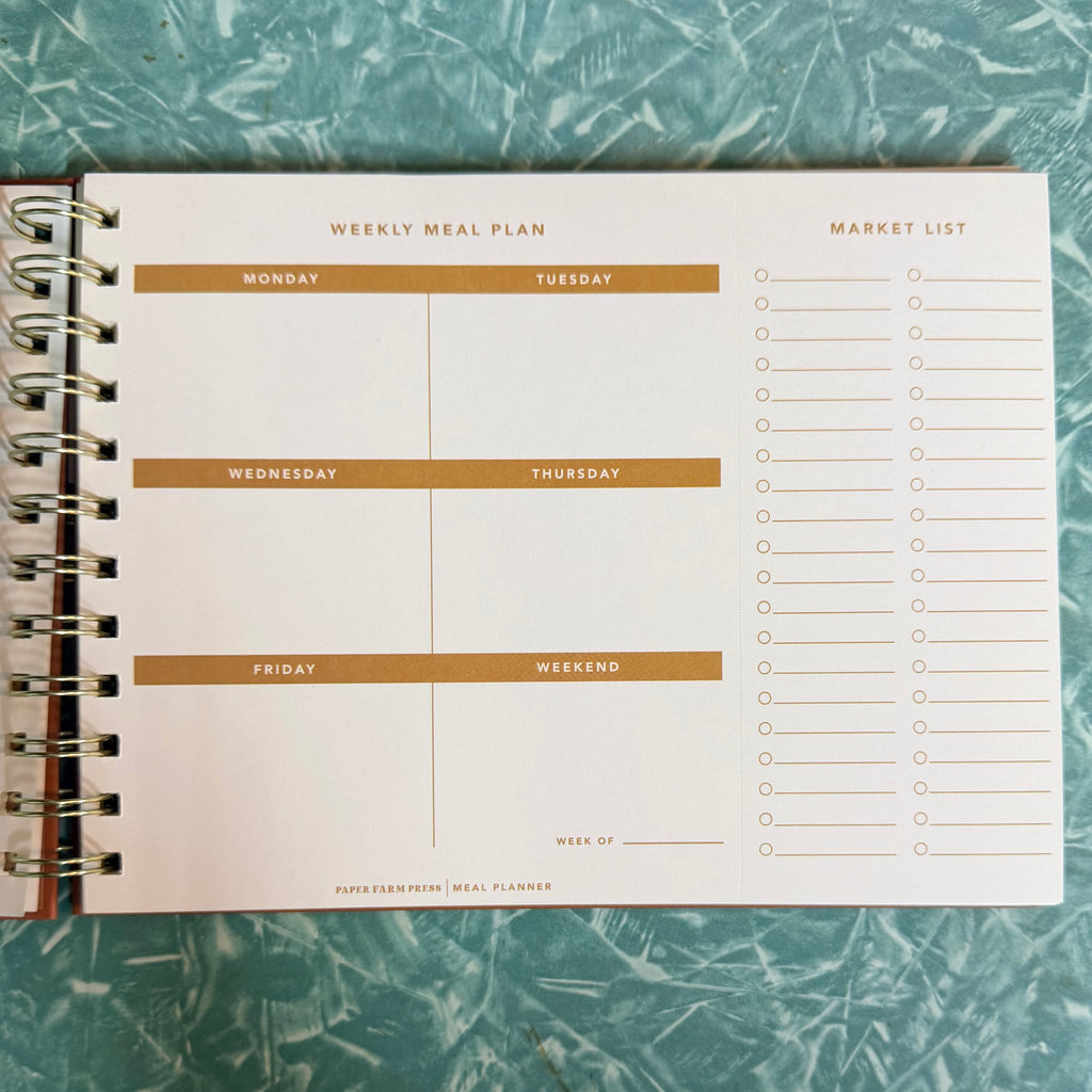 Spiral Meal Planner Notebook $20