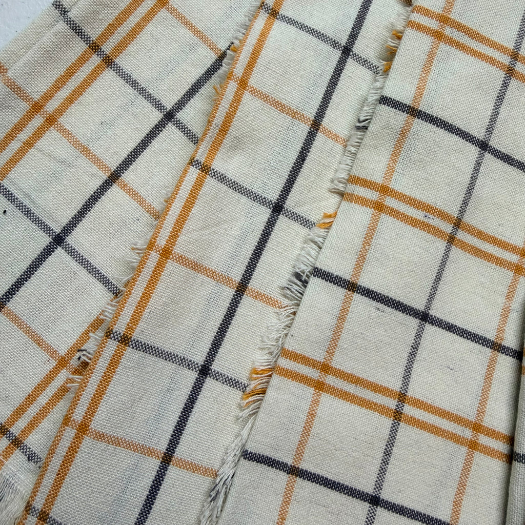 Orange & Gray Skinny Plaid Cloth Napkins $24