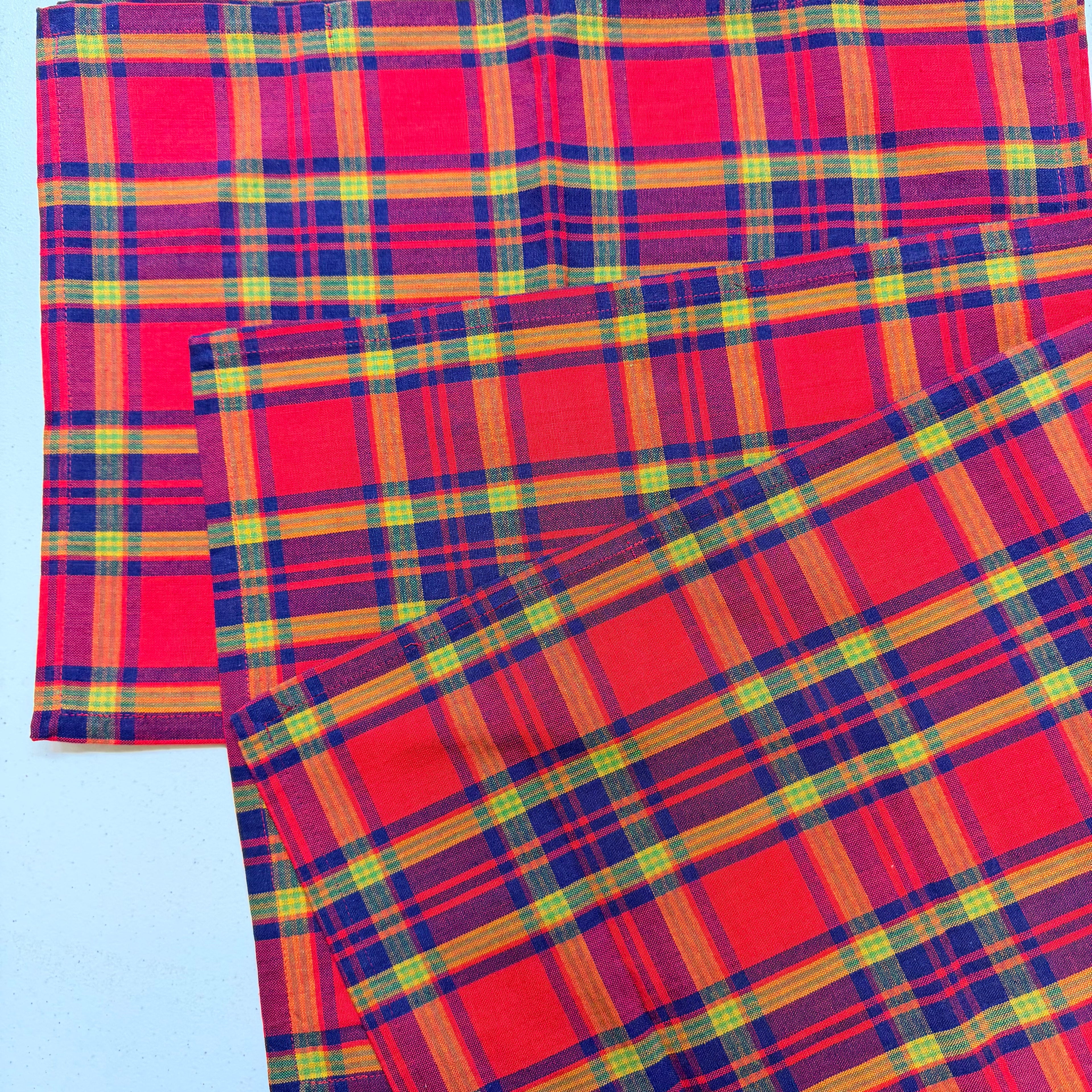Bright Colors Plaid Placemats $25
