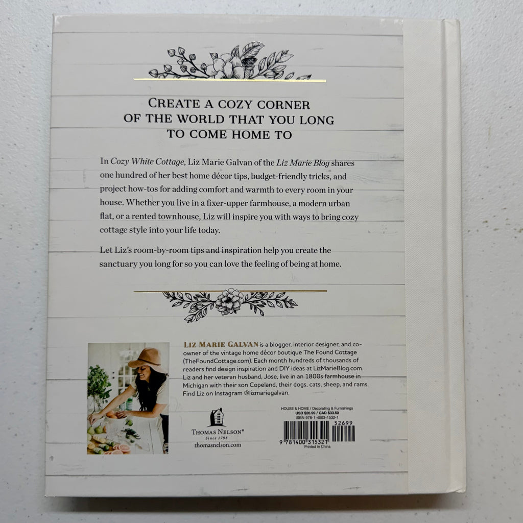 Cozy White Cottage Book $27