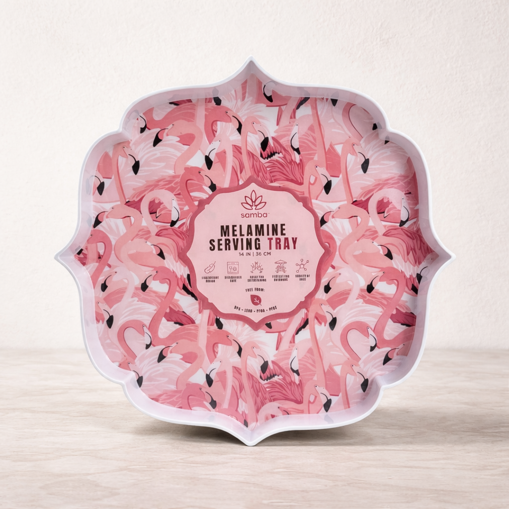 Medallion Flamingo Tray $30