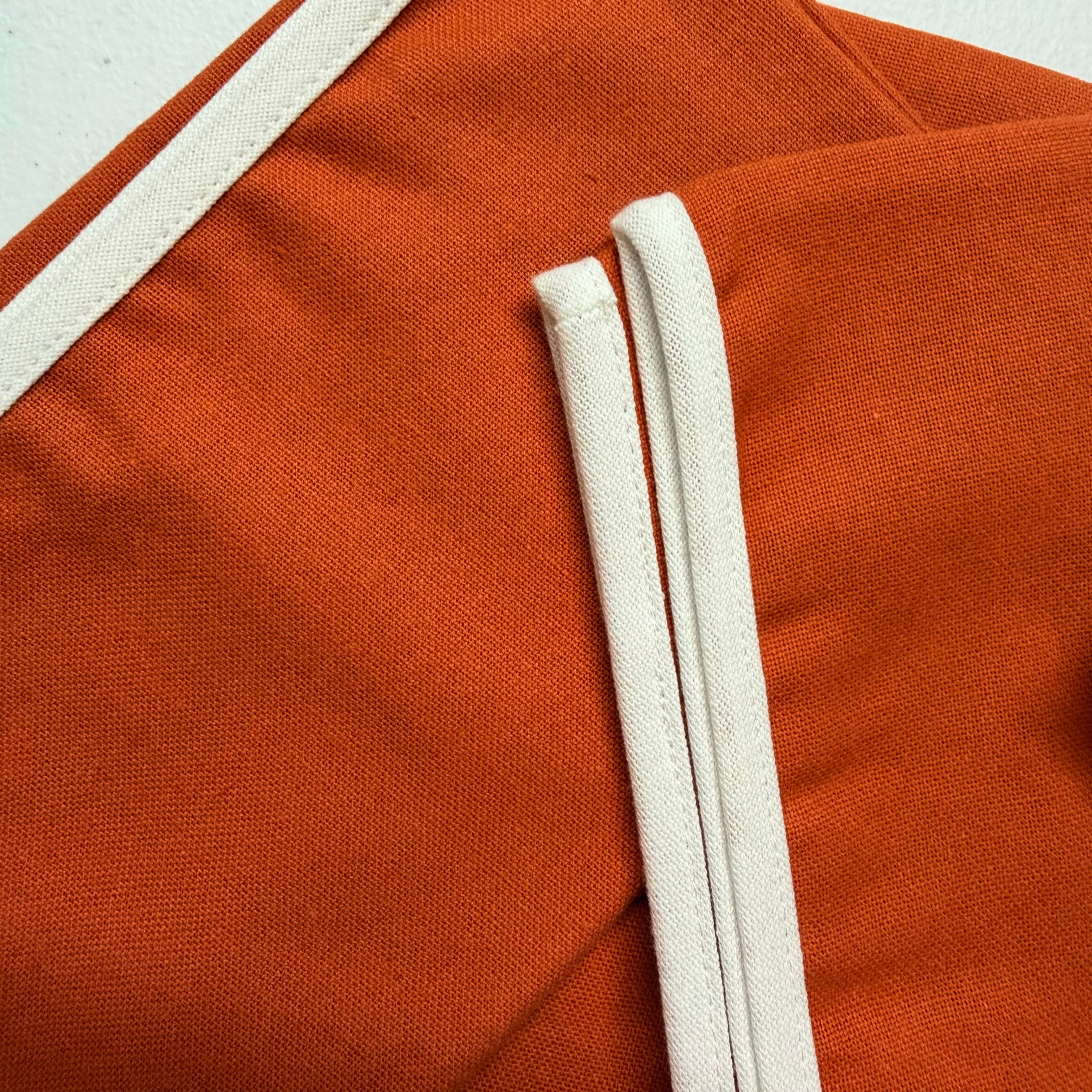 Orange with White Edge Cloth Napkins $30