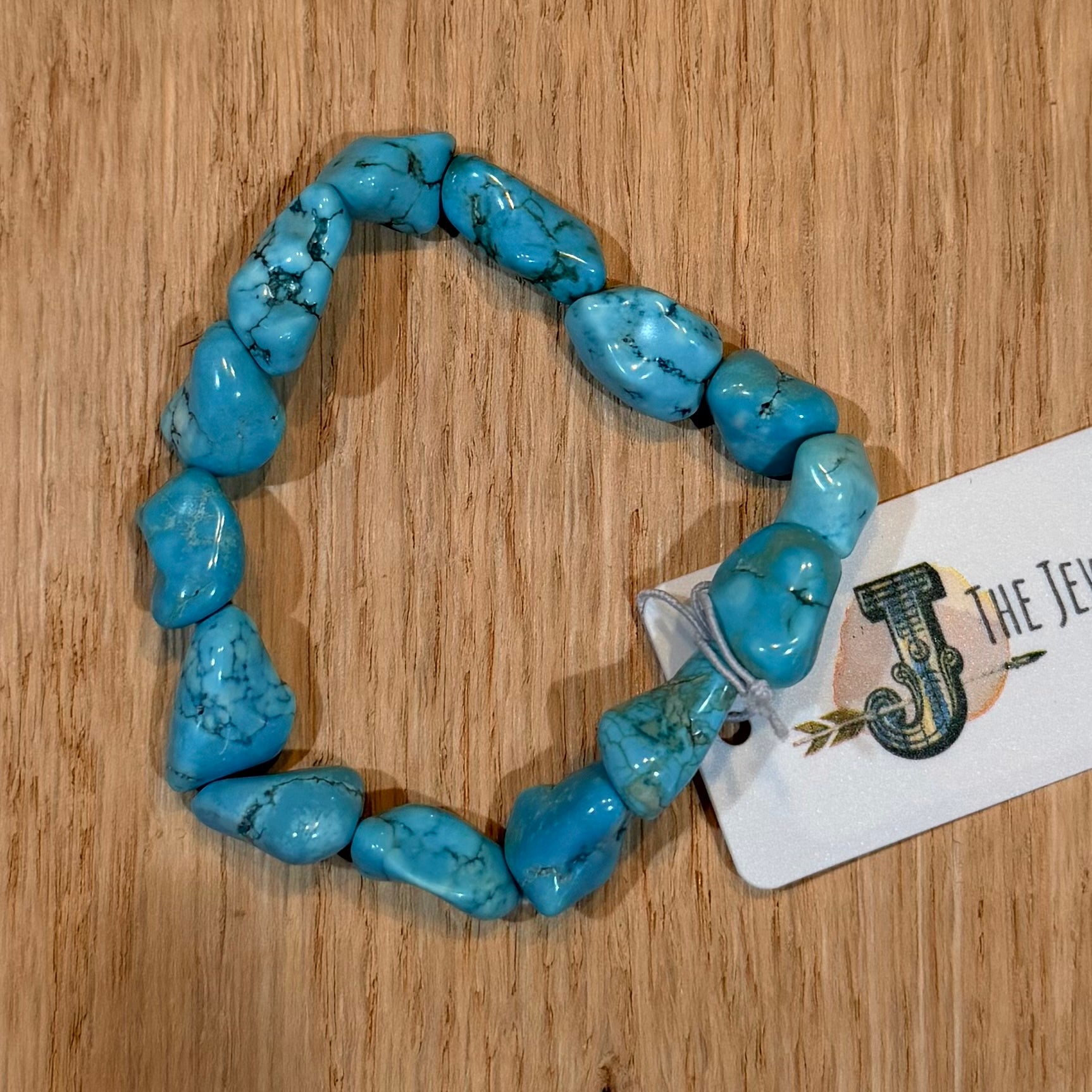 Chunky Blue Turquoise Bracelet $18