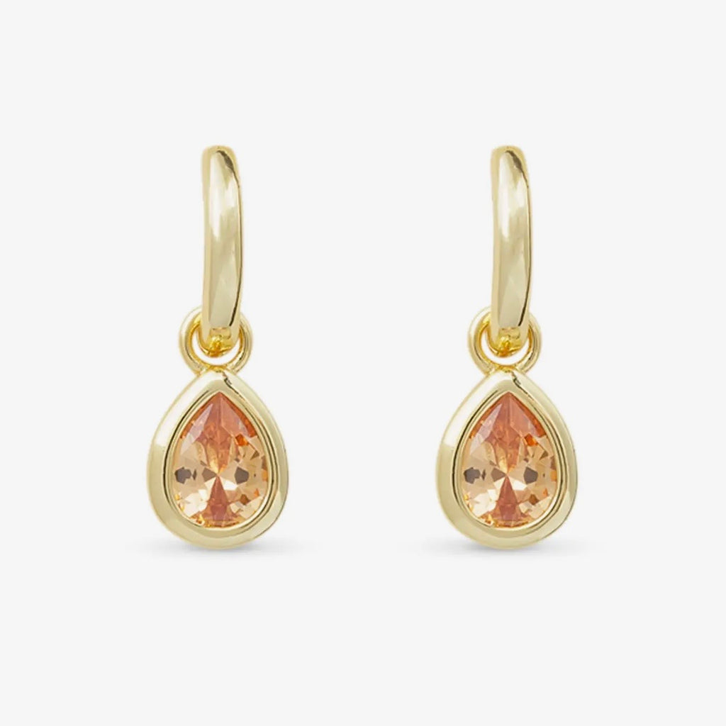 Crystal Topaz Teardrop Earrings $18