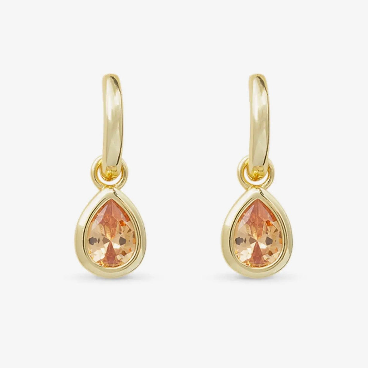 Crystal Topaz Teardrop Earrings $18