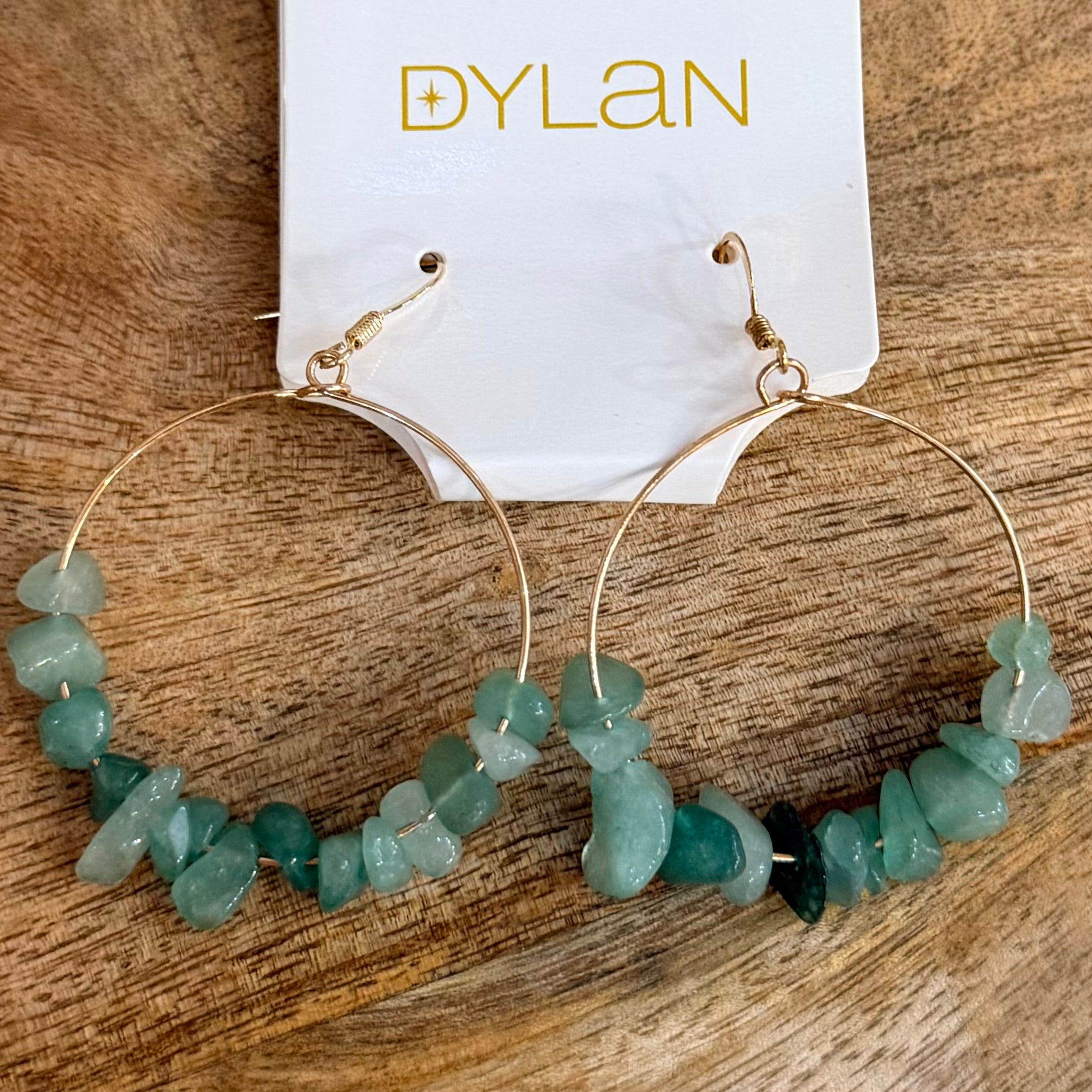 Jade Stacked Stone Earrings $20