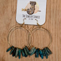 Turquoise Stacked Stone Earrings $20