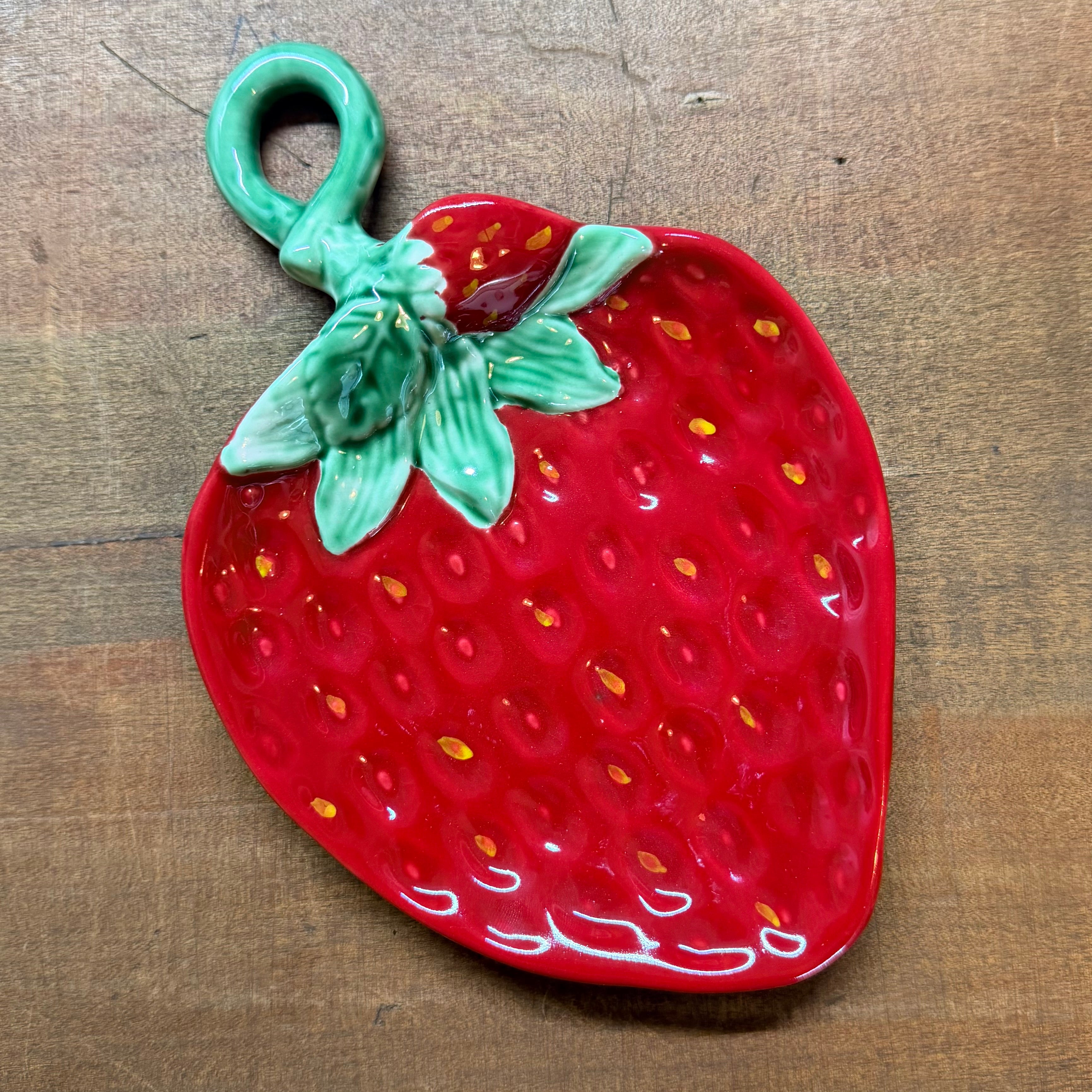 Strawberry Ceramic Plate $20