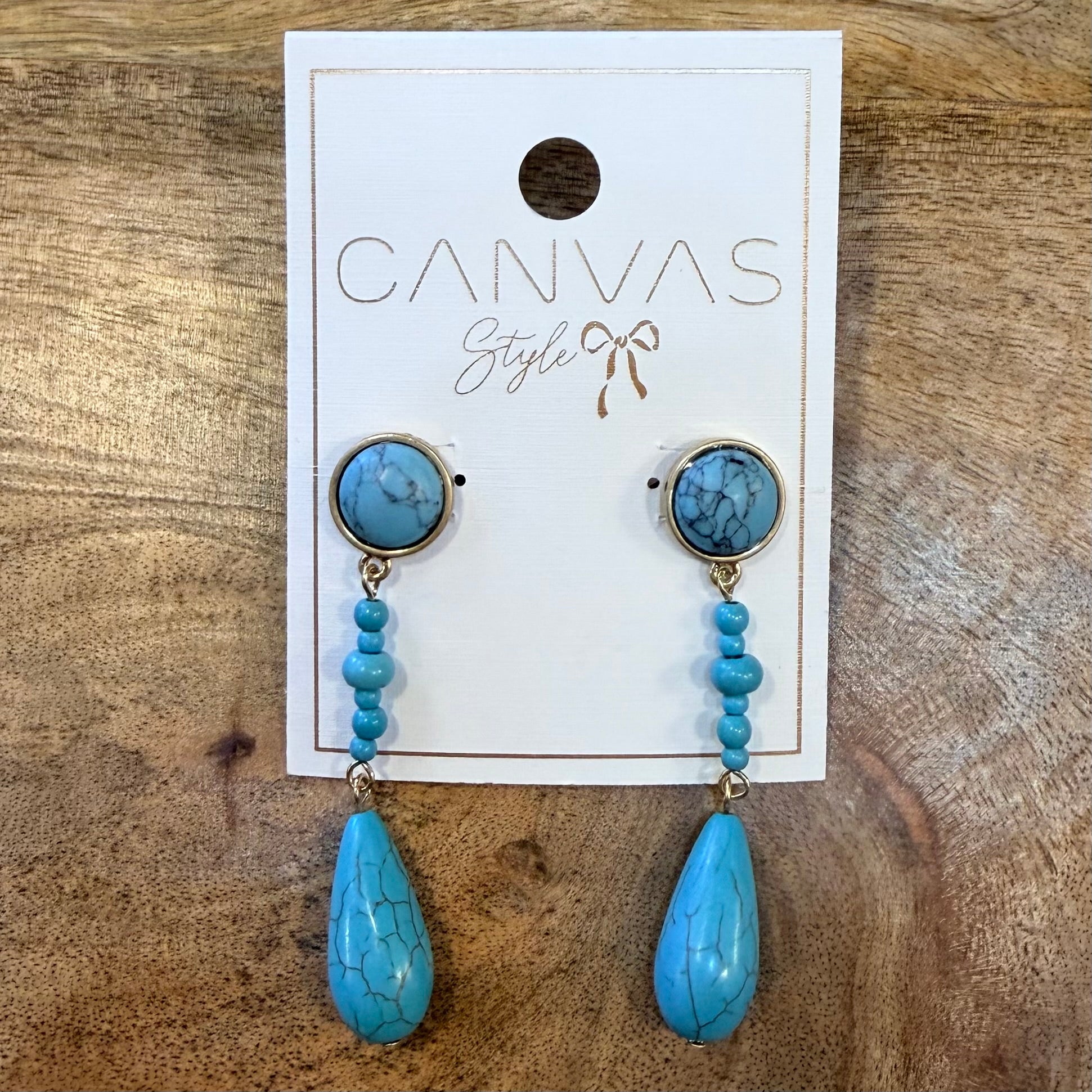 Turquoise Drop Earrings $24